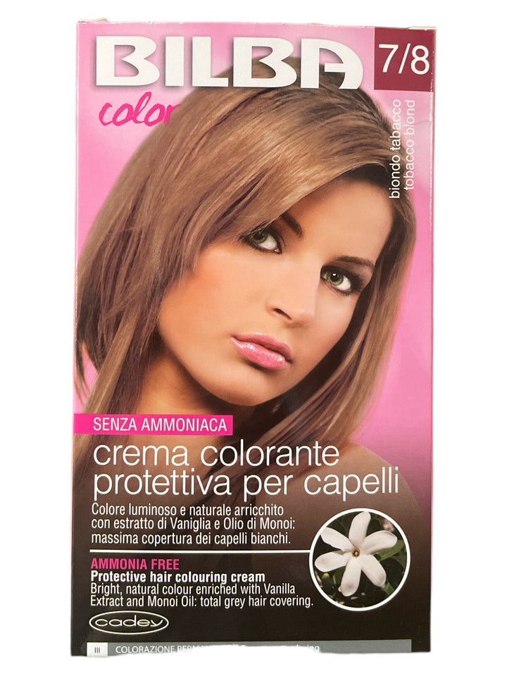 Bilba color crema colorante senza ammoniaca 7/8 biondo tabacco