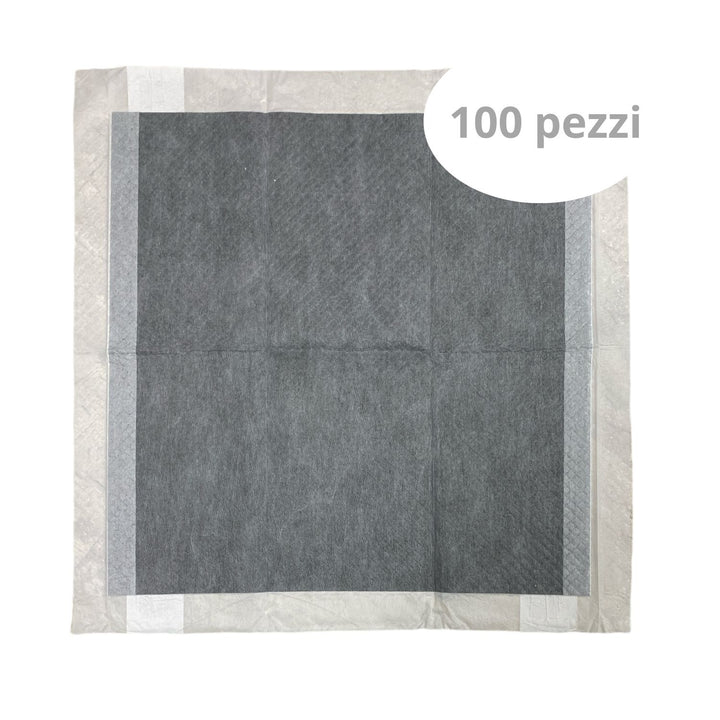 Traversine Cani 60x60 al Carbone Attivo con adesivi, 100 pezzi