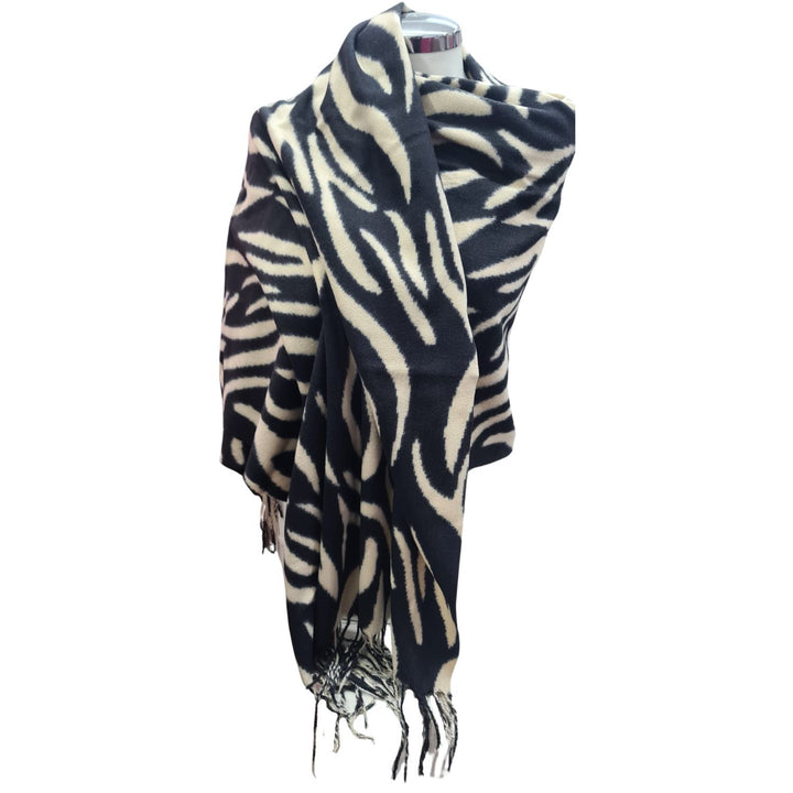 Sciarpa Maxi Effetto Cashmere con Motivo Animalier Calda e Morbida per l'Inverno