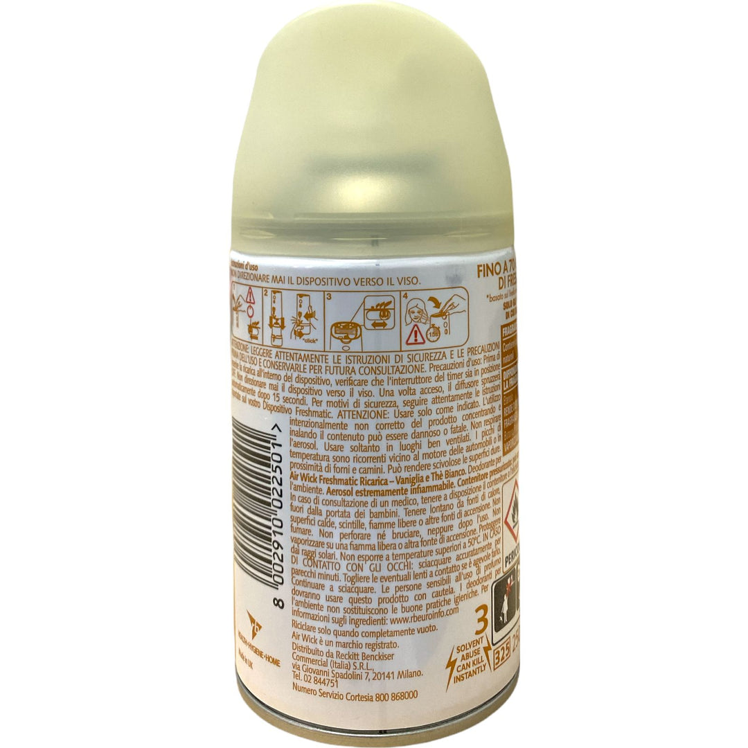 Air wick fresh matic ricarica vaniglia e the bianco 250 ml