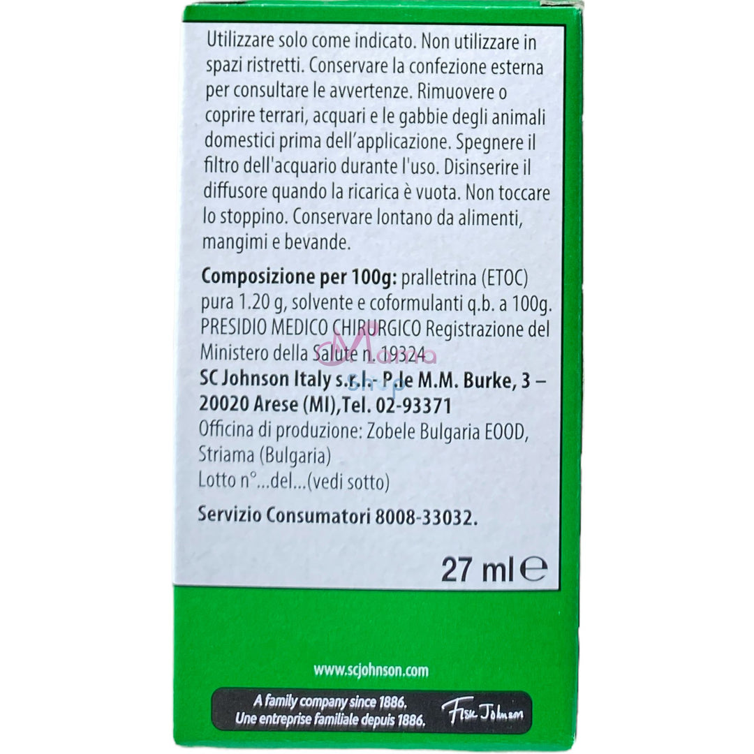 Baygon genius ricarica liquida per zanzare comuni e tigri 45 notti 27 ml