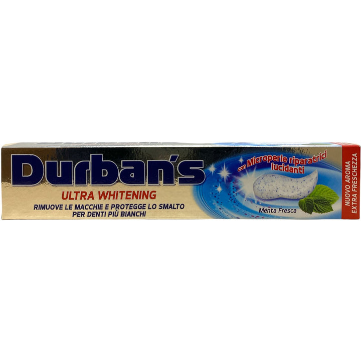 Durban's dentifricio ultra whitening con microperle riparatrici lucidanti menta fresca 75 ml