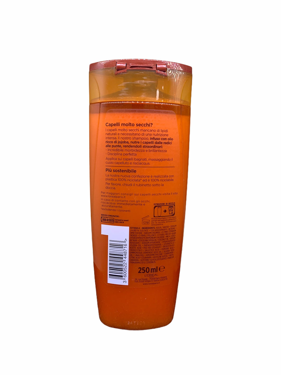 Elvive shampoo olio straordinario di jojoba per capelli molto secchi 250 ml