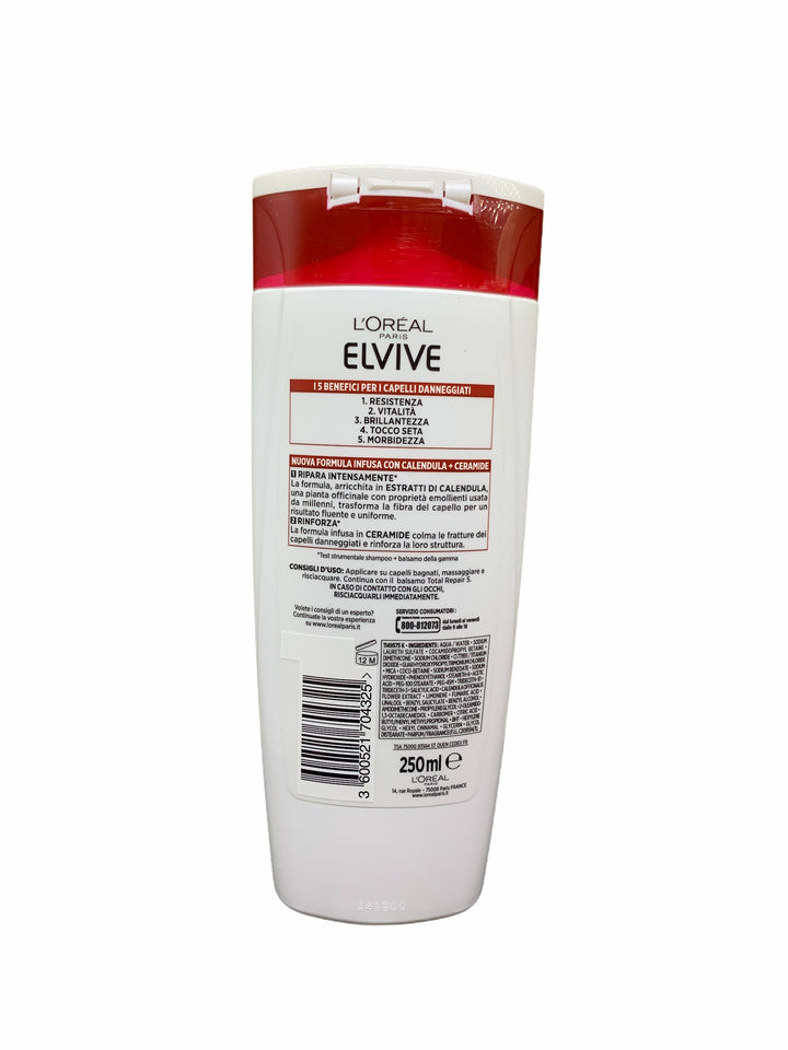 Elvive shampoo total repair 5 capelli danneggiati 250 ml