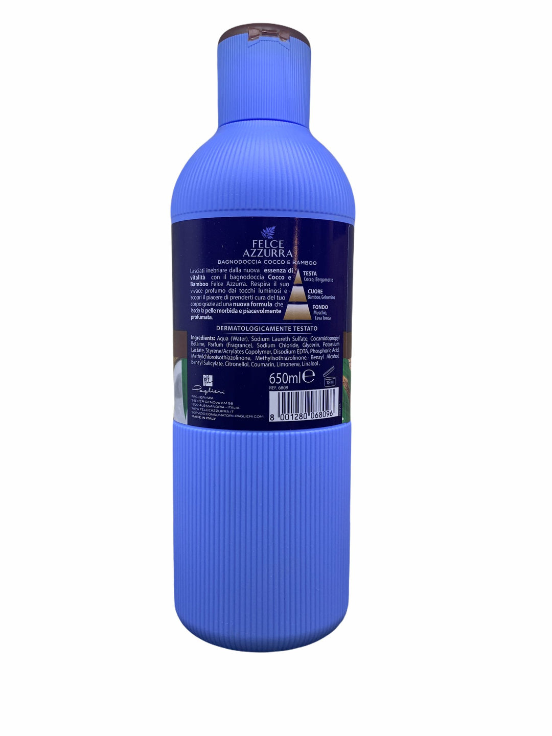 Felce azzurra bagno doccia cocco e bamboo essenza di vitalità 650 ml