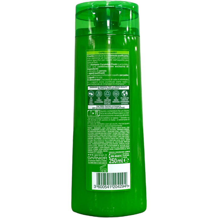 Fructis shampoo cucumber fresh capelli grassi 250 ml