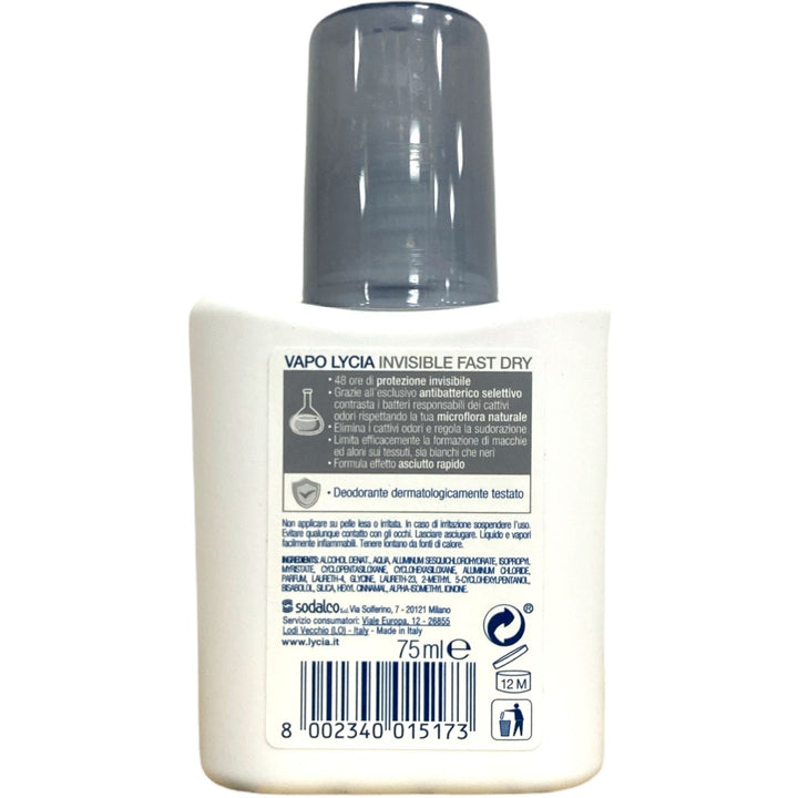 Lycia deodorante invisisble fast dry vapo 75 ml