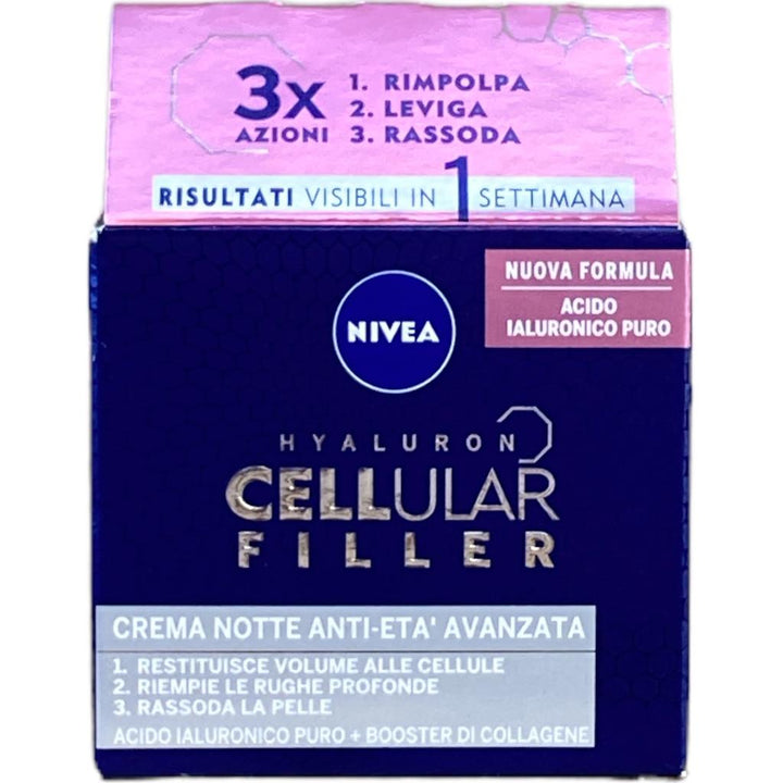 Nivea visage hyaluron cellular filler crema notte antietà 50 ml