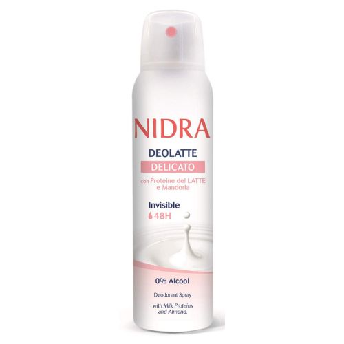 Nidra deodorante spray deolatte invisibile con proteine del latte e mandorla 150 ml