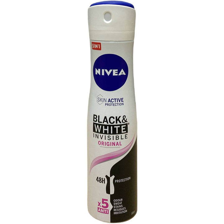 Nivea deodorante spray black & white invisible original 150 ml