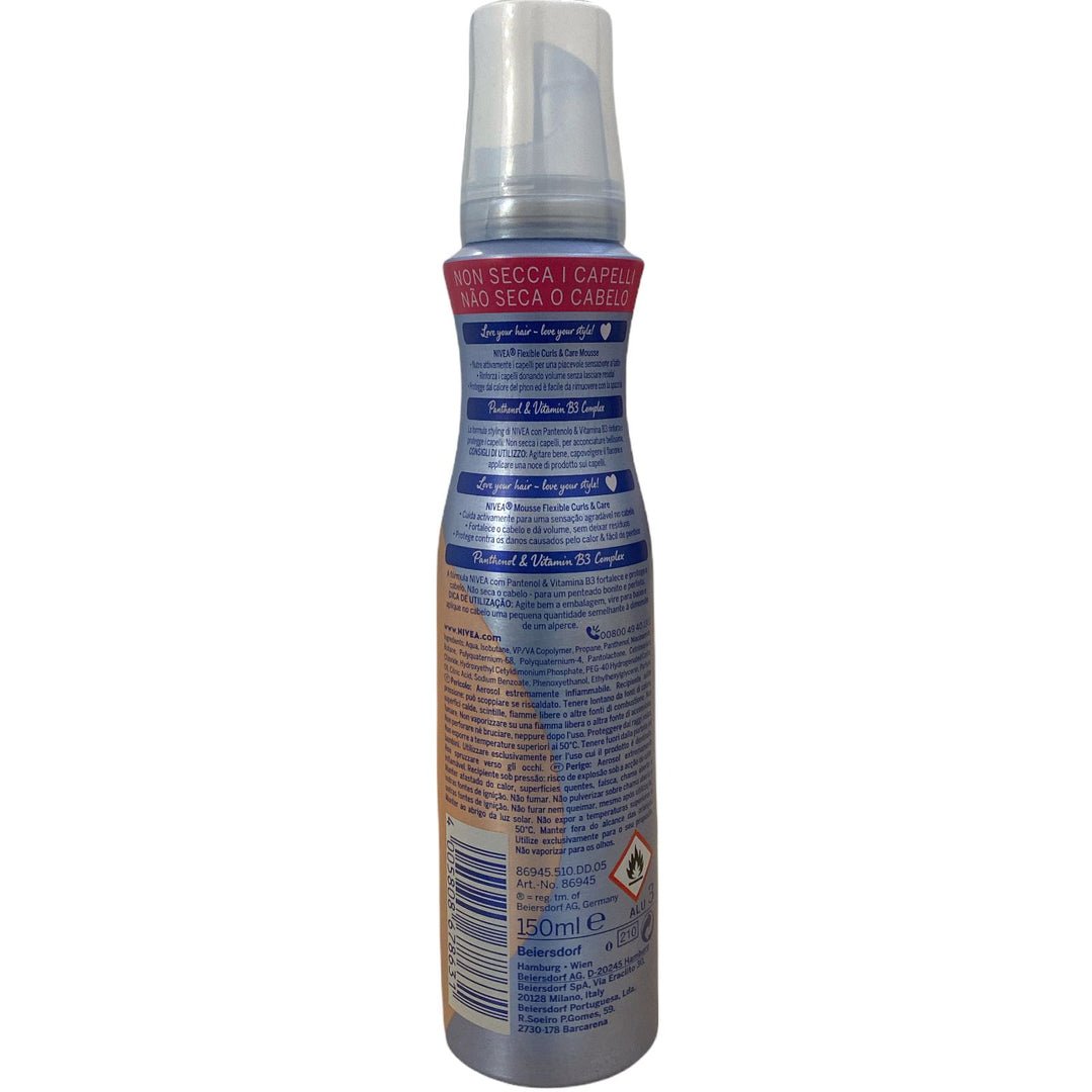 Nivea styling mousse flexible ricci tenuta 4 150ml