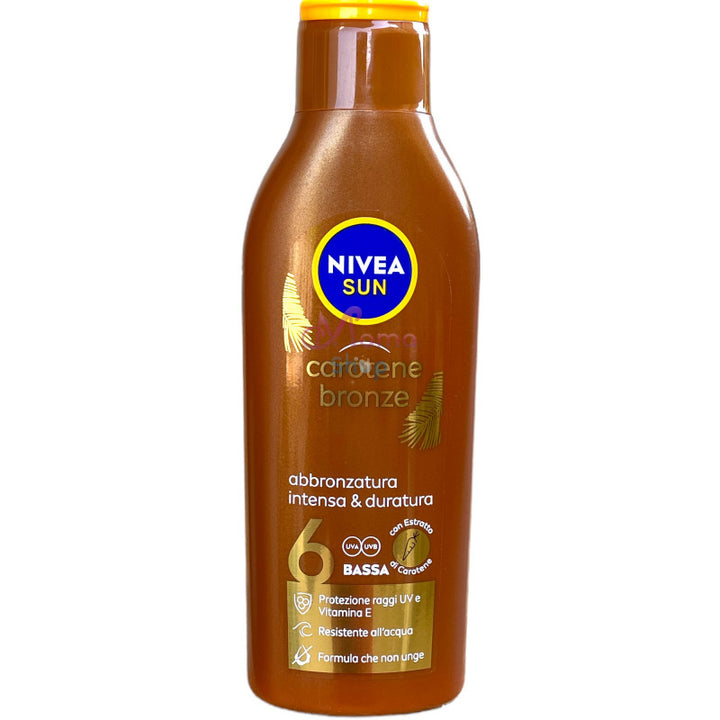 Nivea sun latte solare carotene bronze fp 6 200 ml