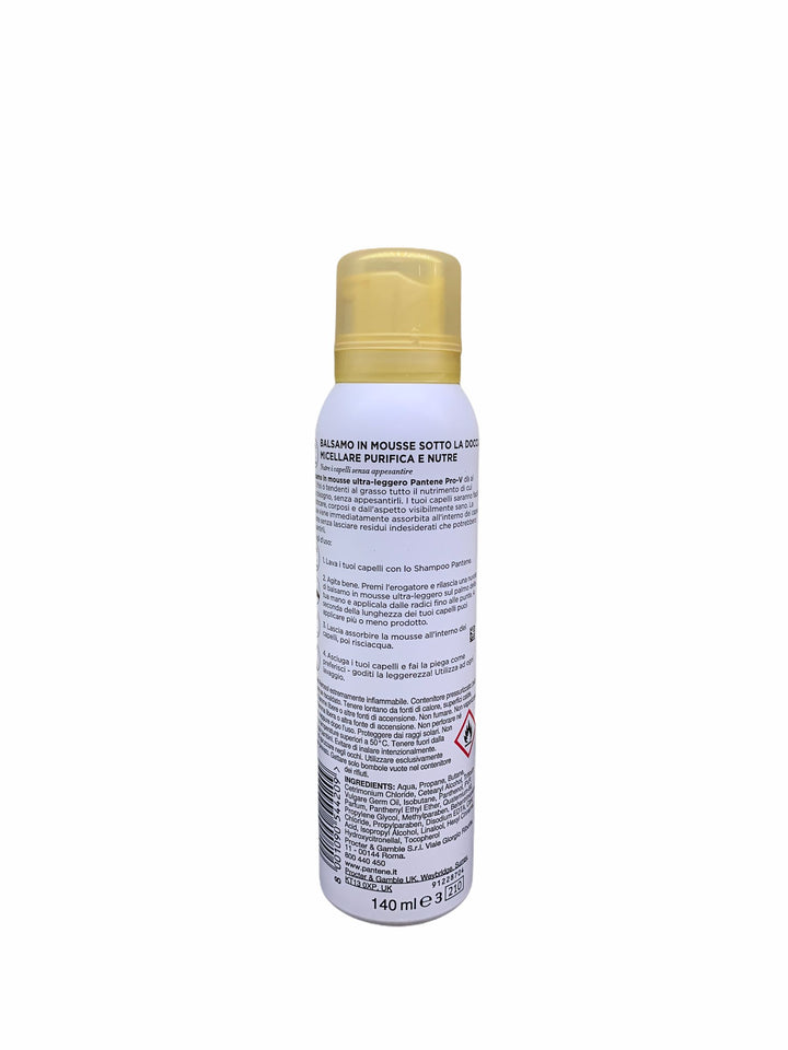 Pantene balsamo mousse spray micellare 140 ml