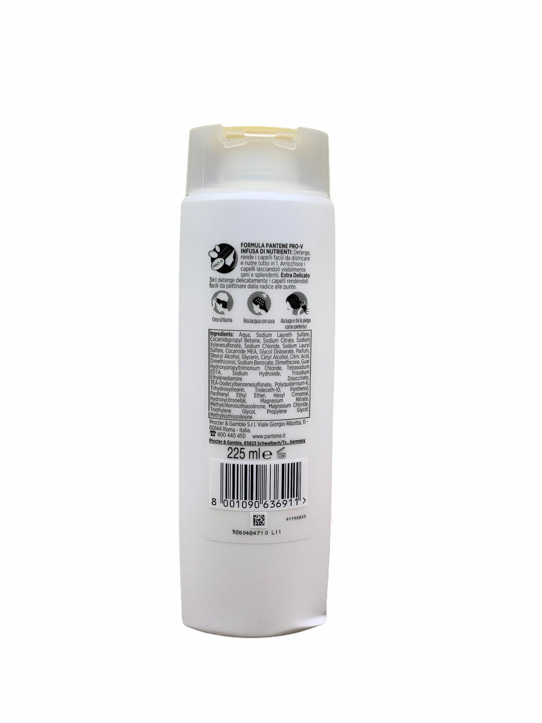 Pantene shampoo 3in1 extra delicato 225 ml