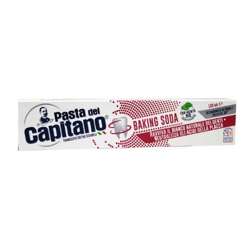 Pasta del capitano dentifricio baking soda con bicarbonato di sodio 100 ml