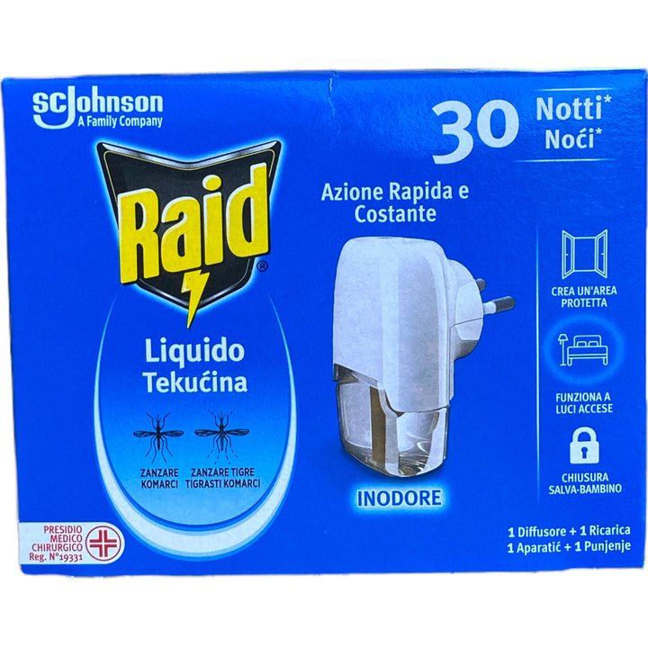 Raid liquido diffusore + ricarica 30 notti 21 ml