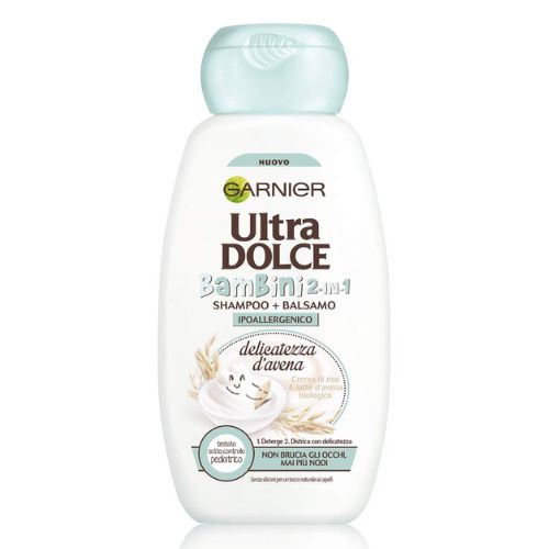 Ultra dolce shampoo bambini 2 in1 ipoallergenico con crema di riso e latte d'avena biologico 300 ml