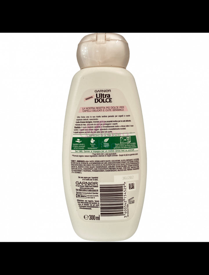 Ultra dolce shampoo ipoallergenico con crema di riso e latte d'avena 300 ml