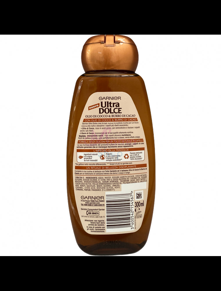 Ultra dolce shampoo lisciante con olio di cocco e burro di cacao 300 ml