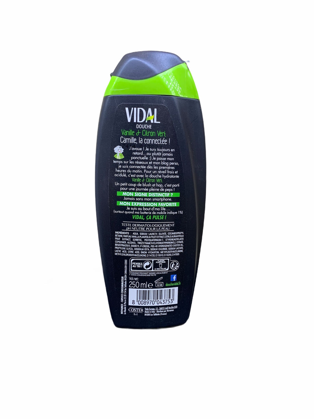 Vidal doccia schiuma vaniglia e limone 250 ml